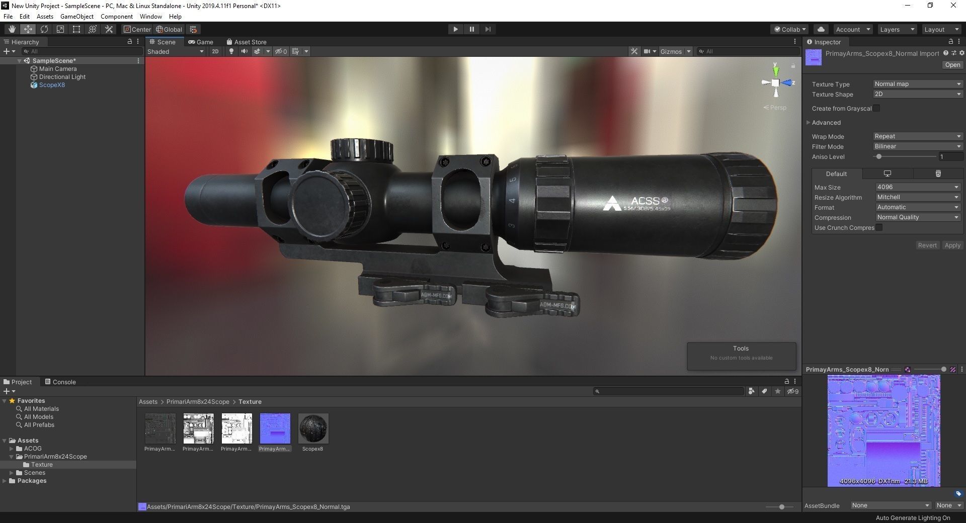 Primary Arms 8x24 RifleScope Low-poly 3D model_15