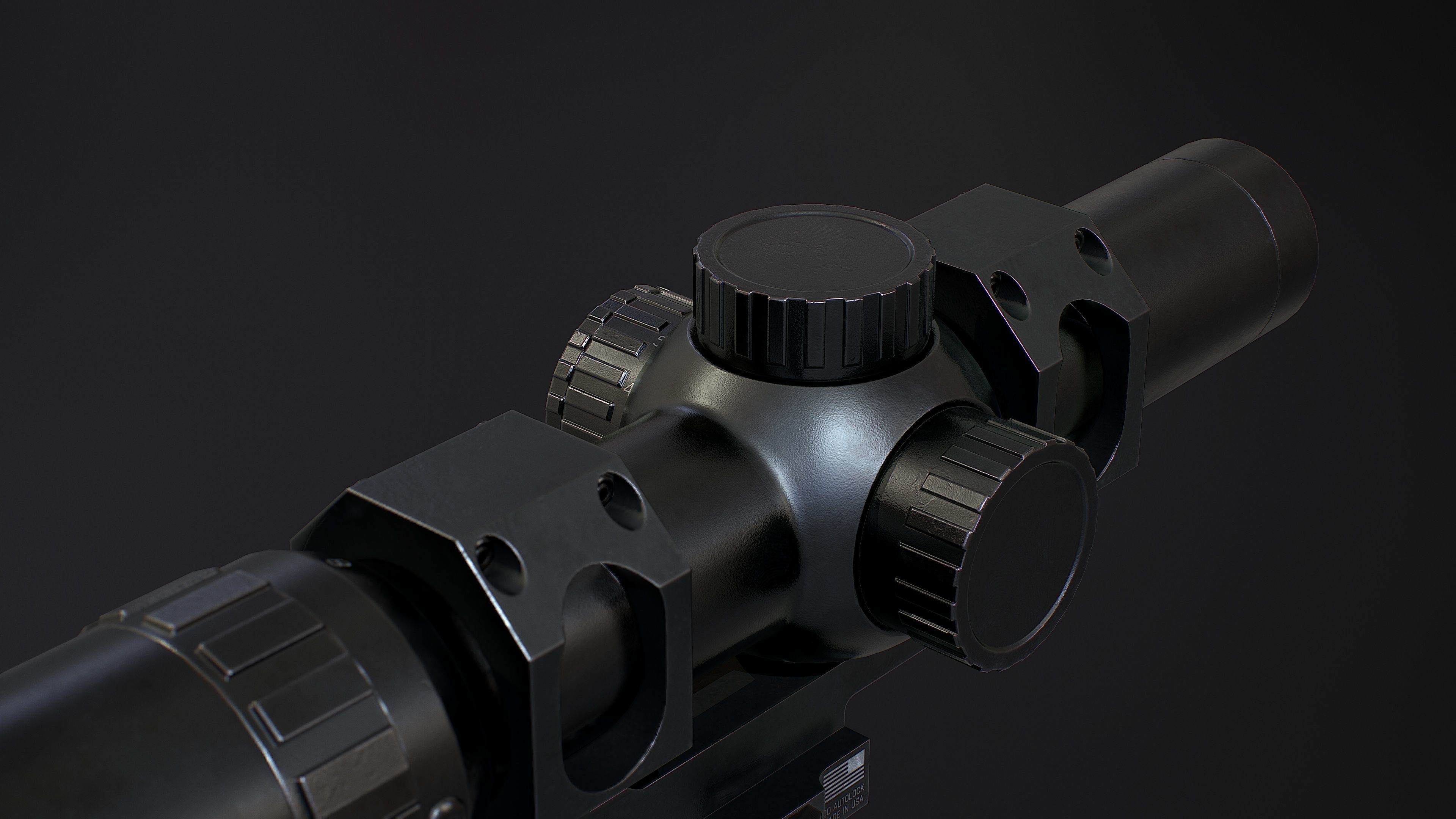 Primary Arms 8x24 RifleScope Low-poly 3D model_6