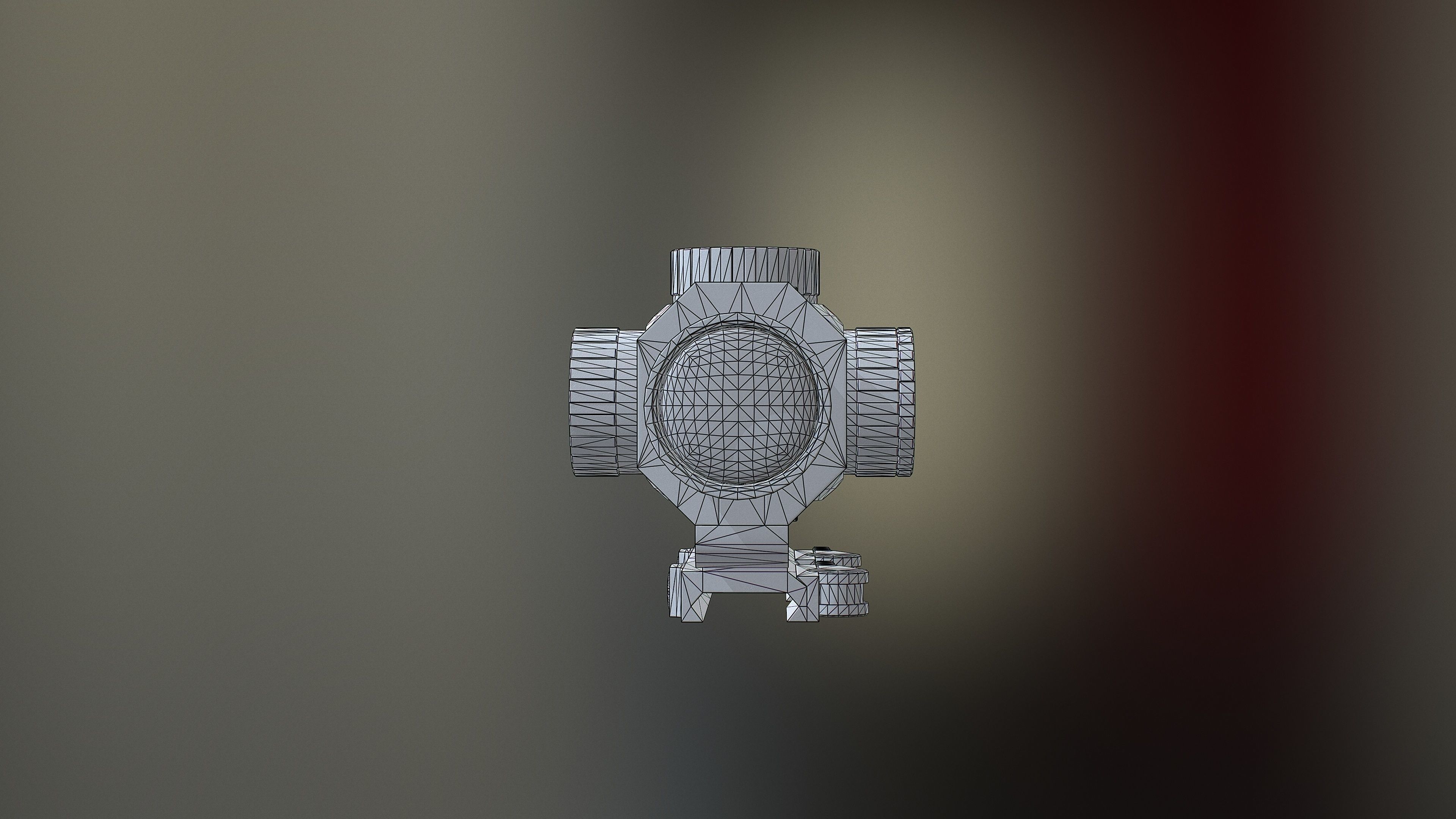 Primary Arms 8x24 RifleScope Low-poly 3D model_19