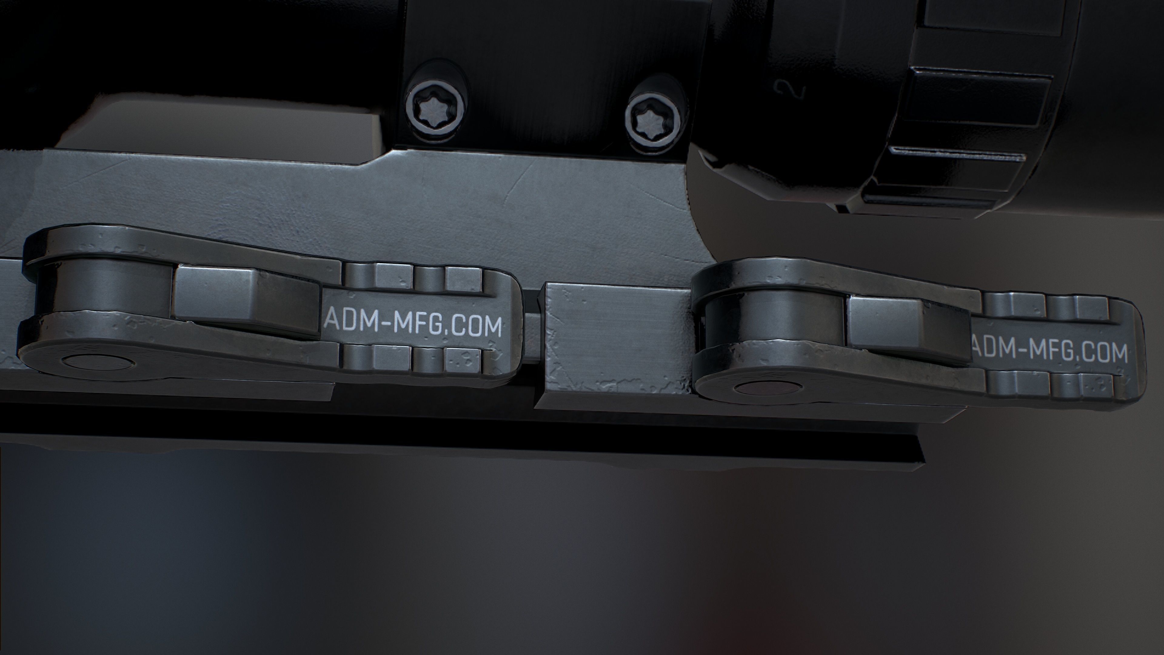 Primary Arms 8x24 RifleScope Low-poly 3D model_12