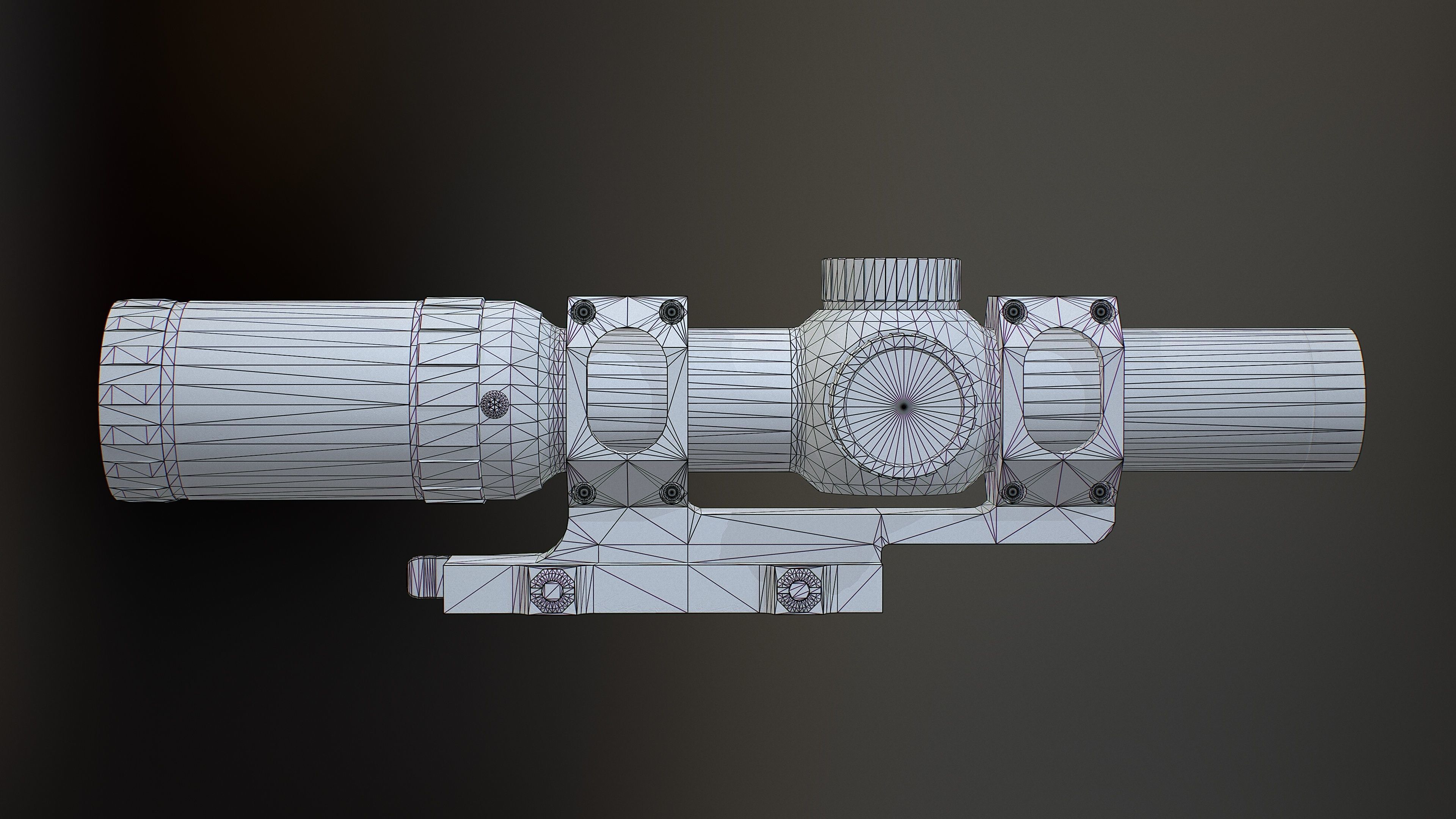 Primary Arms 8x24 RifleScope Low-poly 3D model_18