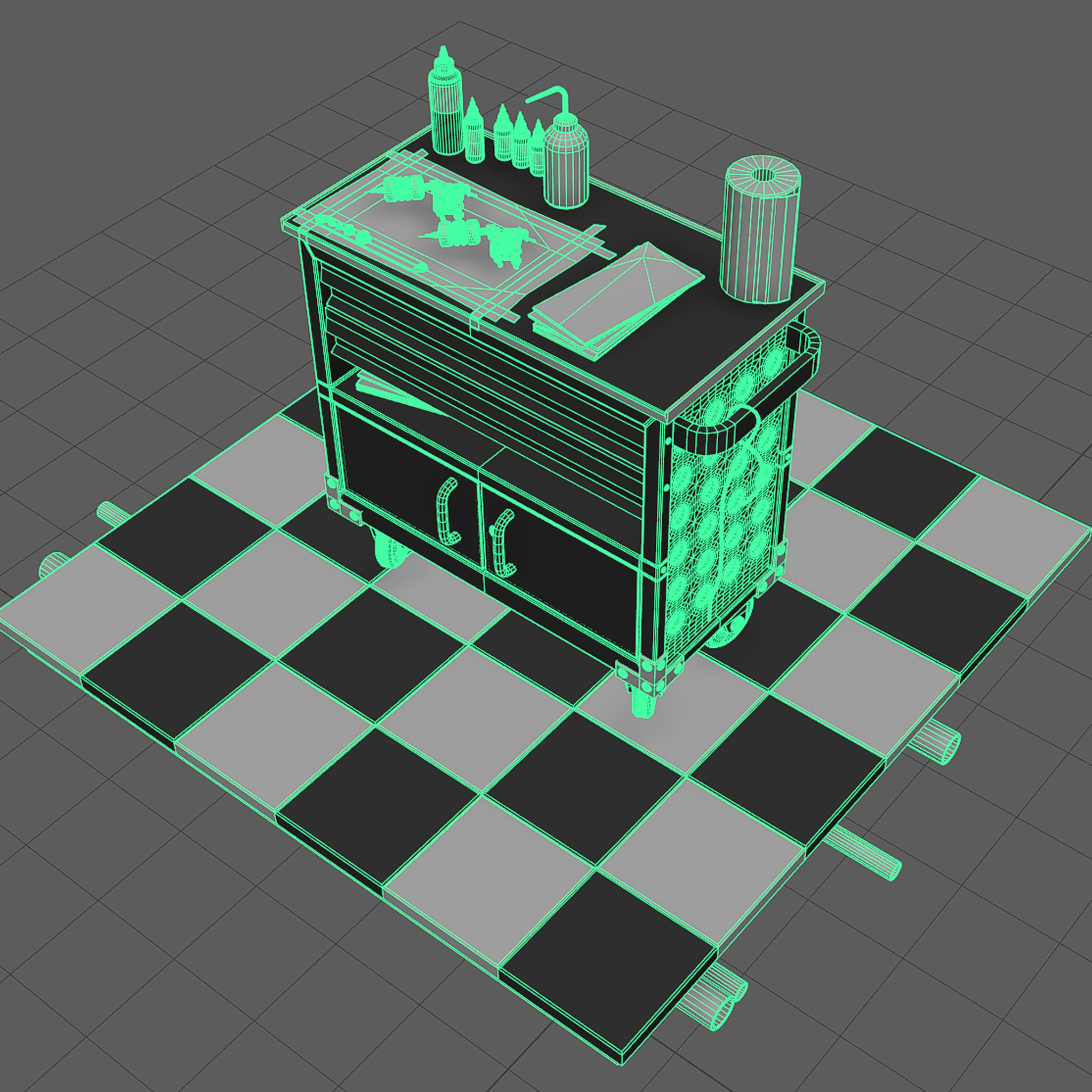 Tattoo Kit toolbox 3D model_5