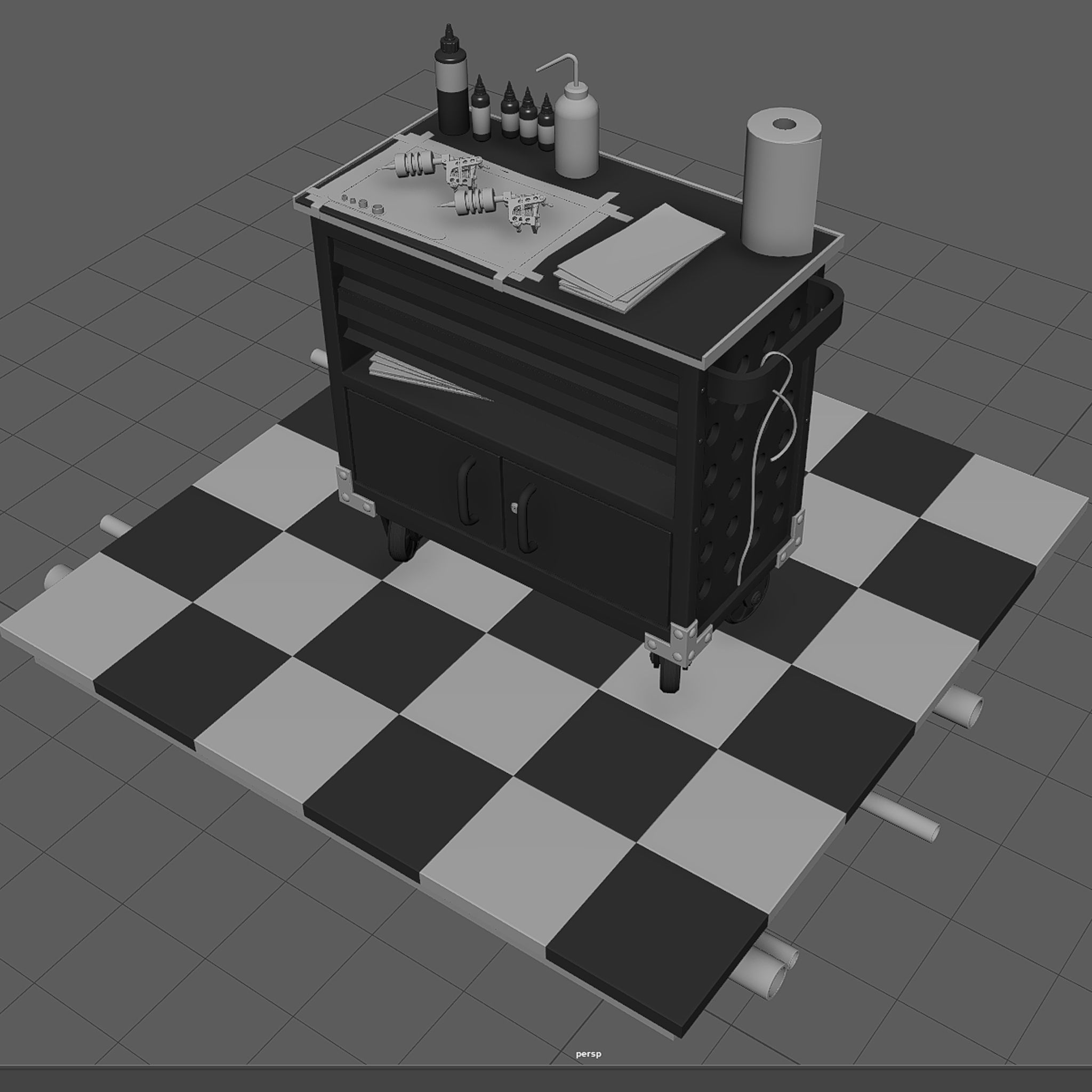 Tattoo Kit toolbox 3D model_3