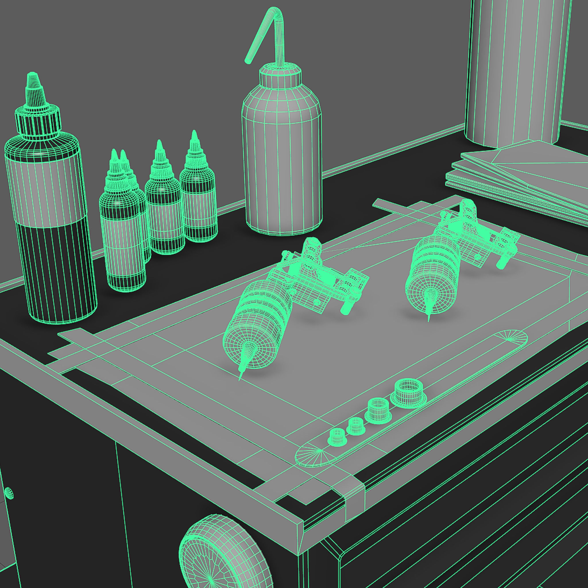 Tattoo Kit toolbox 3D model_4