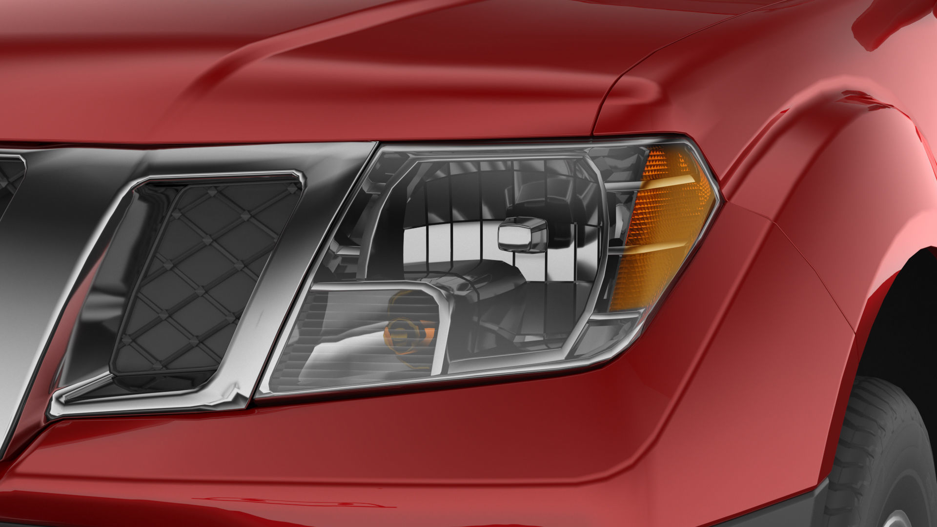 Nissan frontier 2018 Low-poly 3D model_4