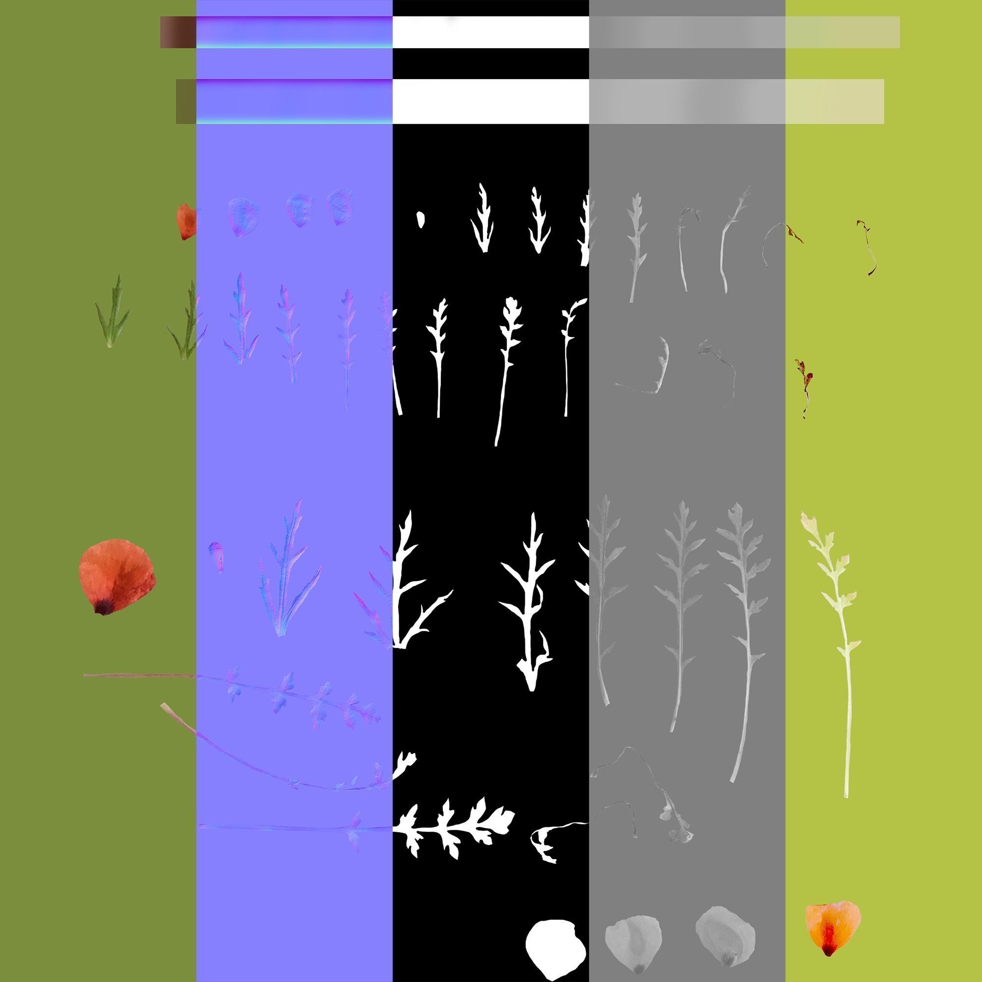 Poppy Meadow Patch and Free Gift 3D model_27