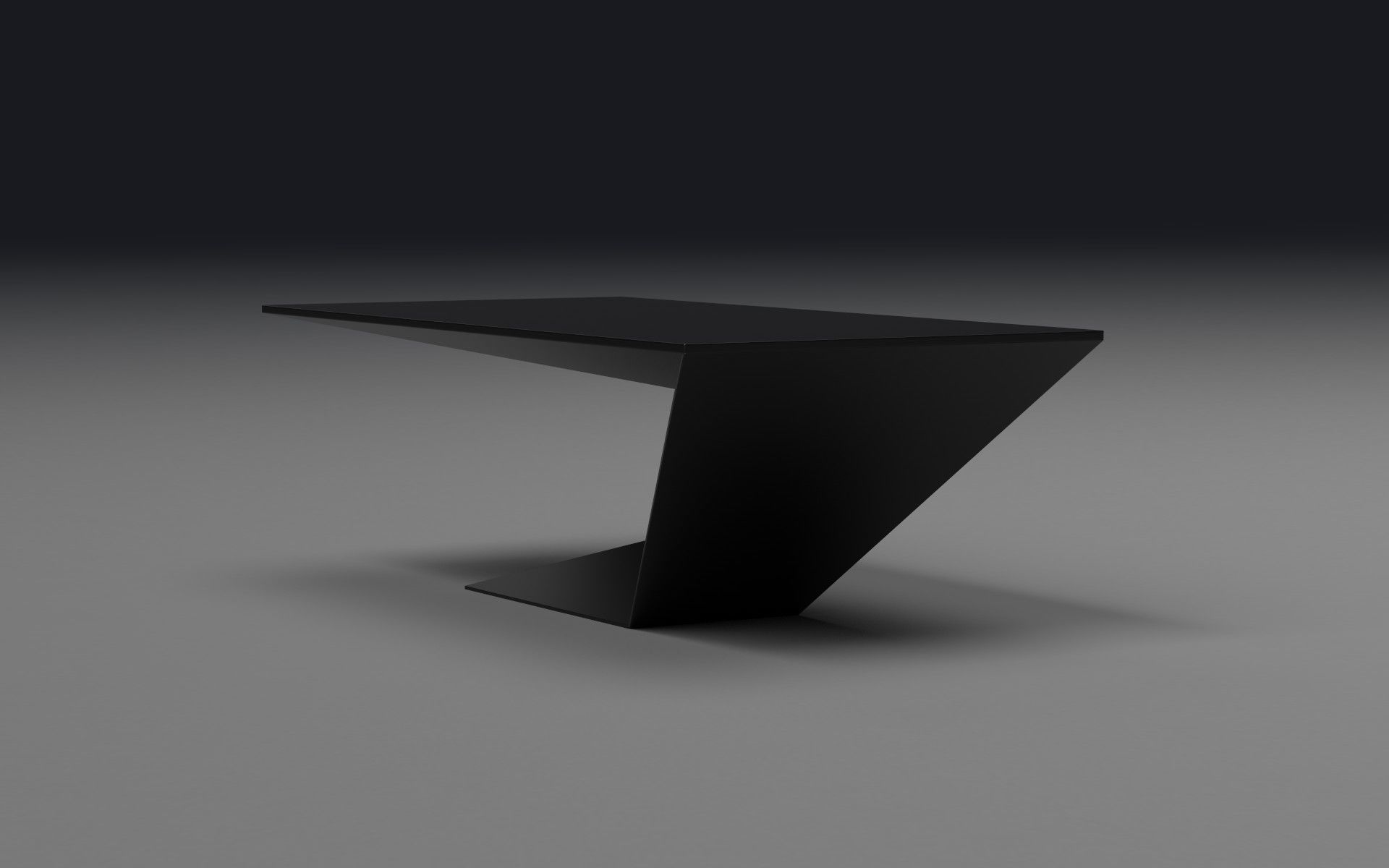 Modern table Low-poly 3D model_2