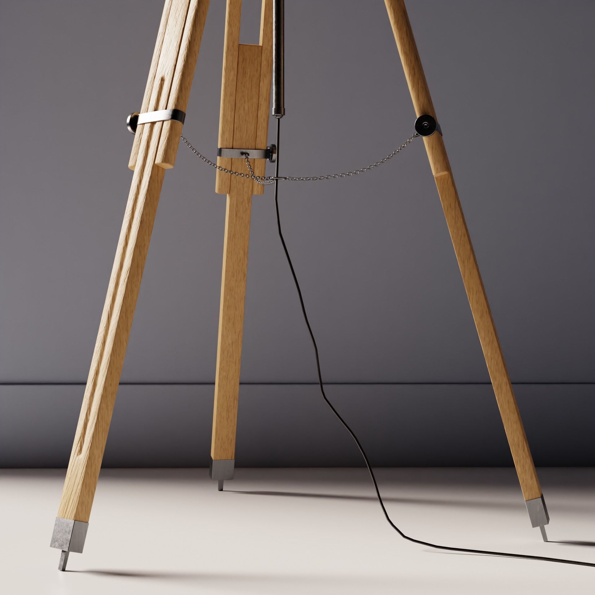 Floor lamp Low-poly 3D model_9