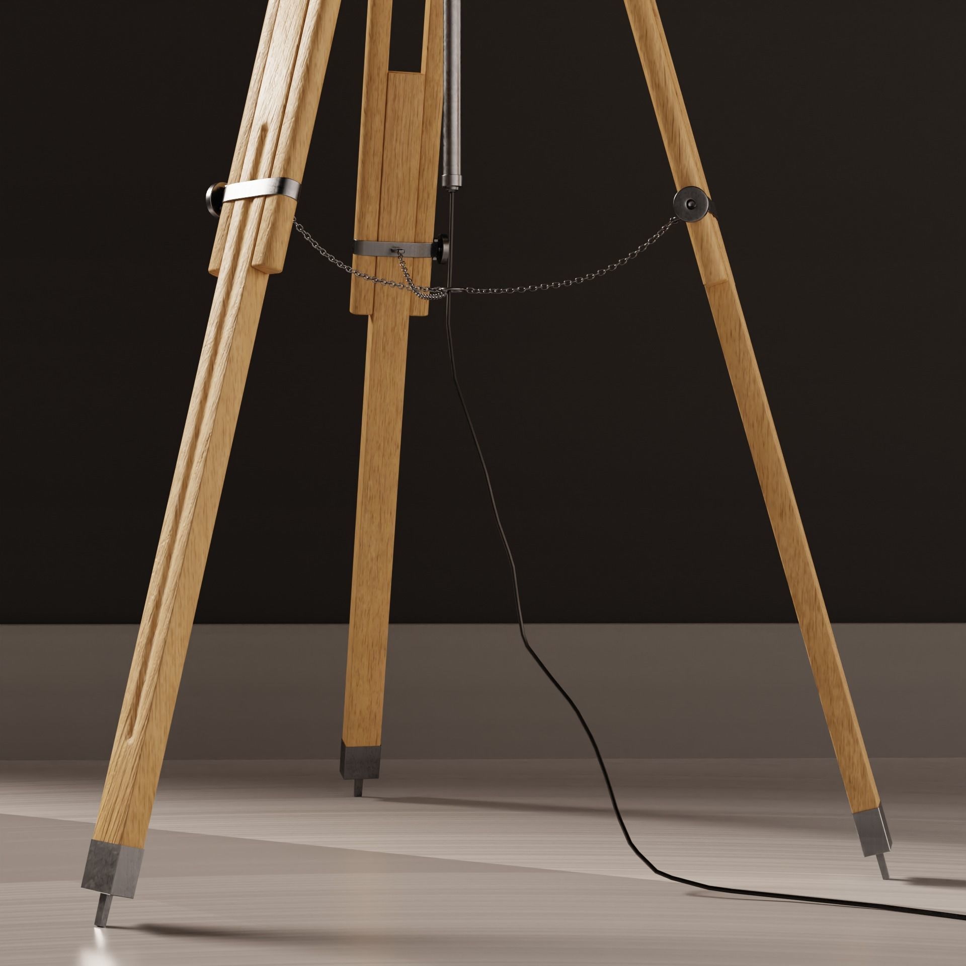 Floor lamp Low-poly 3D model_3