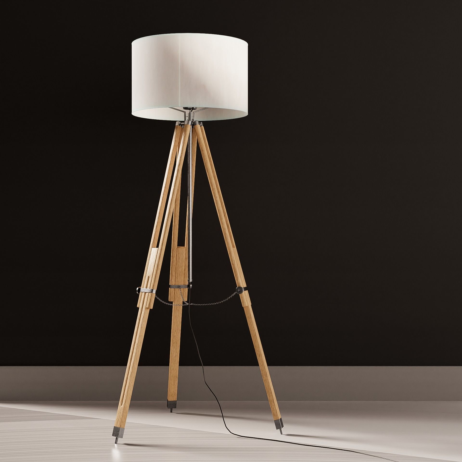 Floor lamp Low-poly 3D model_2