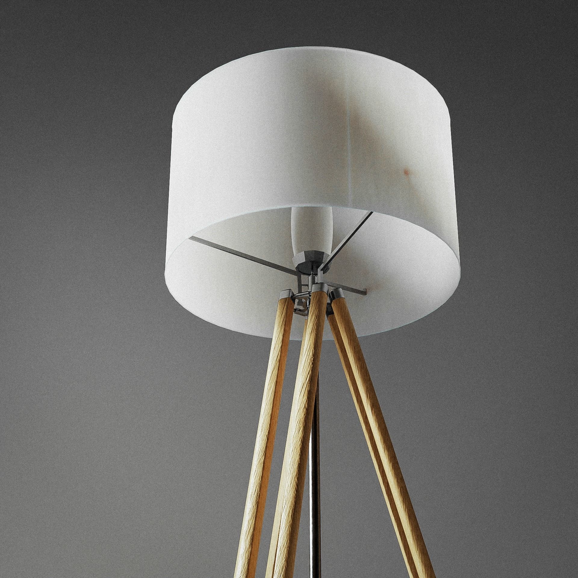 Floor lamp Low-poly 3D model_4