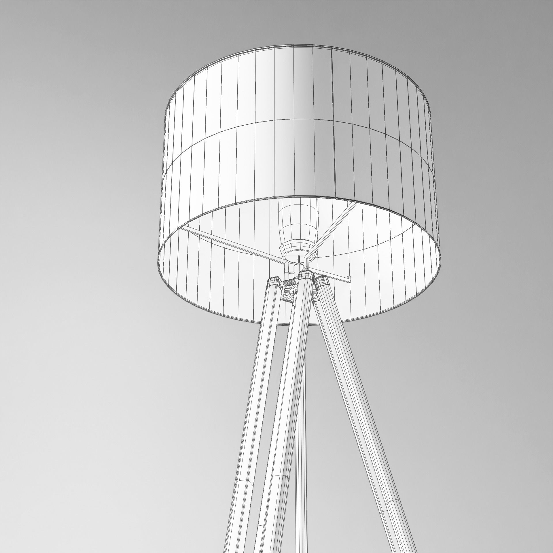 Floor lamp Low-poly 3D model_6