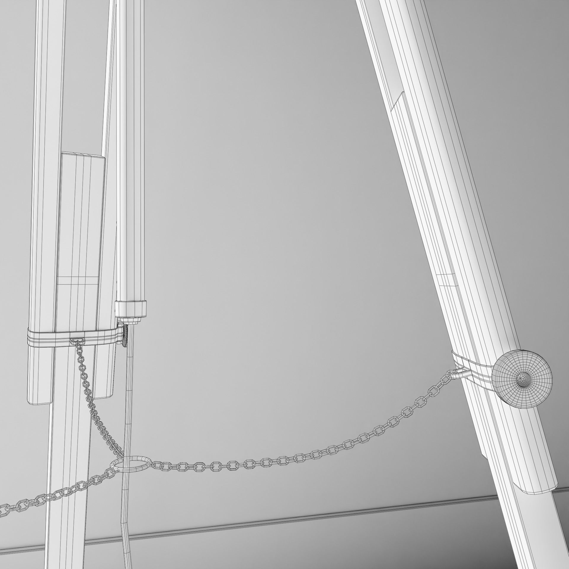 Floor lamp Low-poly 3D model_8