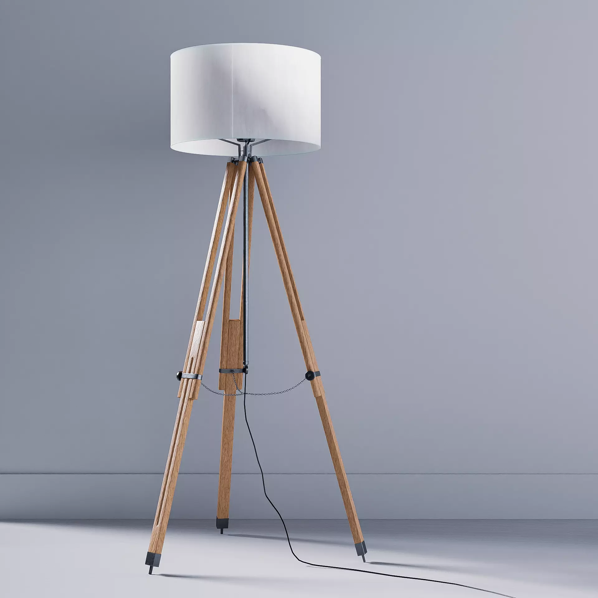 Floor lamp Low-poly 3D model_0