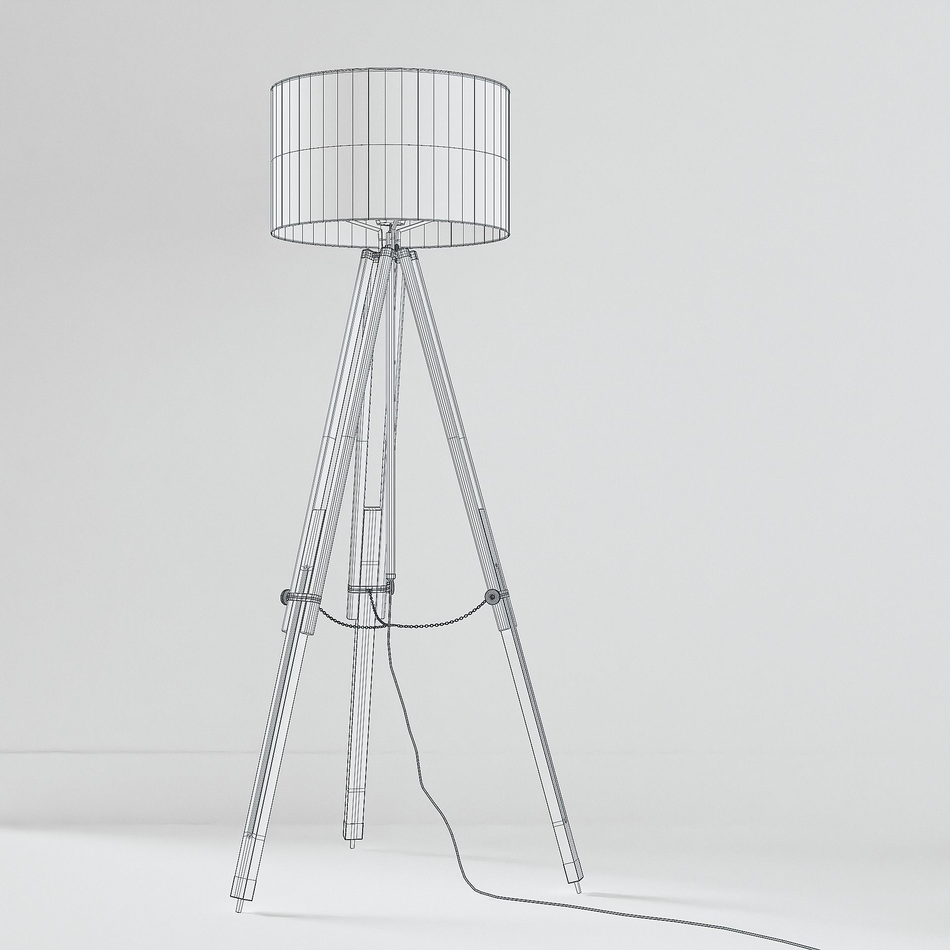 Floor lamp Low-poly 3D model_1