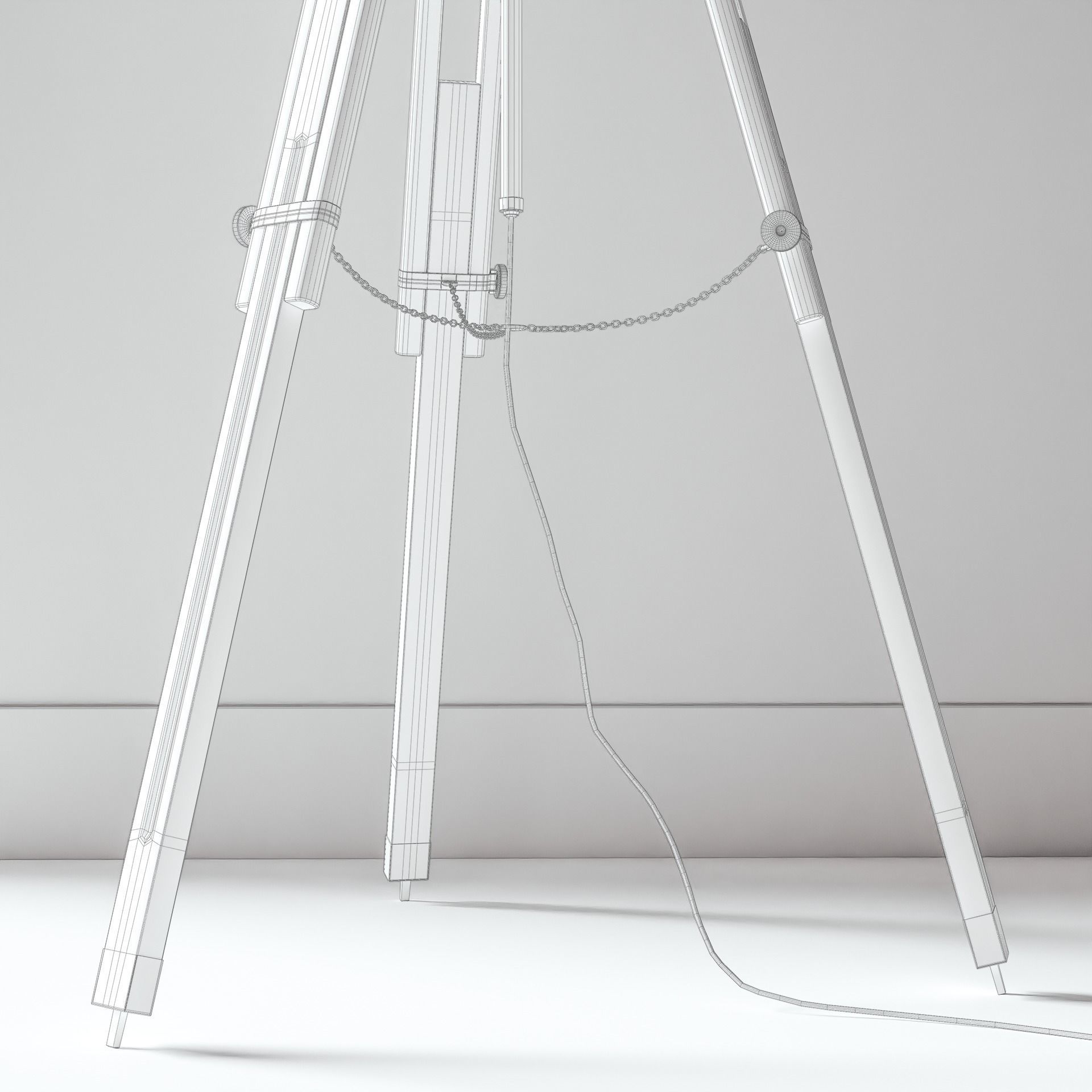 Floor lamp Low-poly 3D model_7