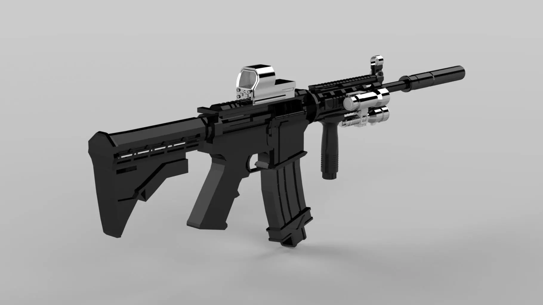 M4 gune 3D model_0