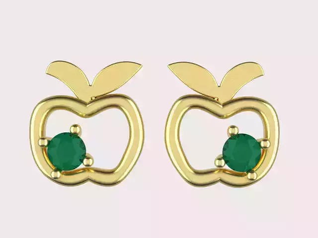 earings apple  simple e00013-2