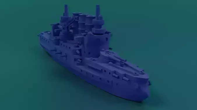 SMS Braunschweig 1902 3D print model
