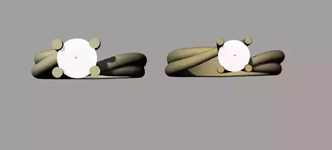 twist ring soliter  classic diamond ring 