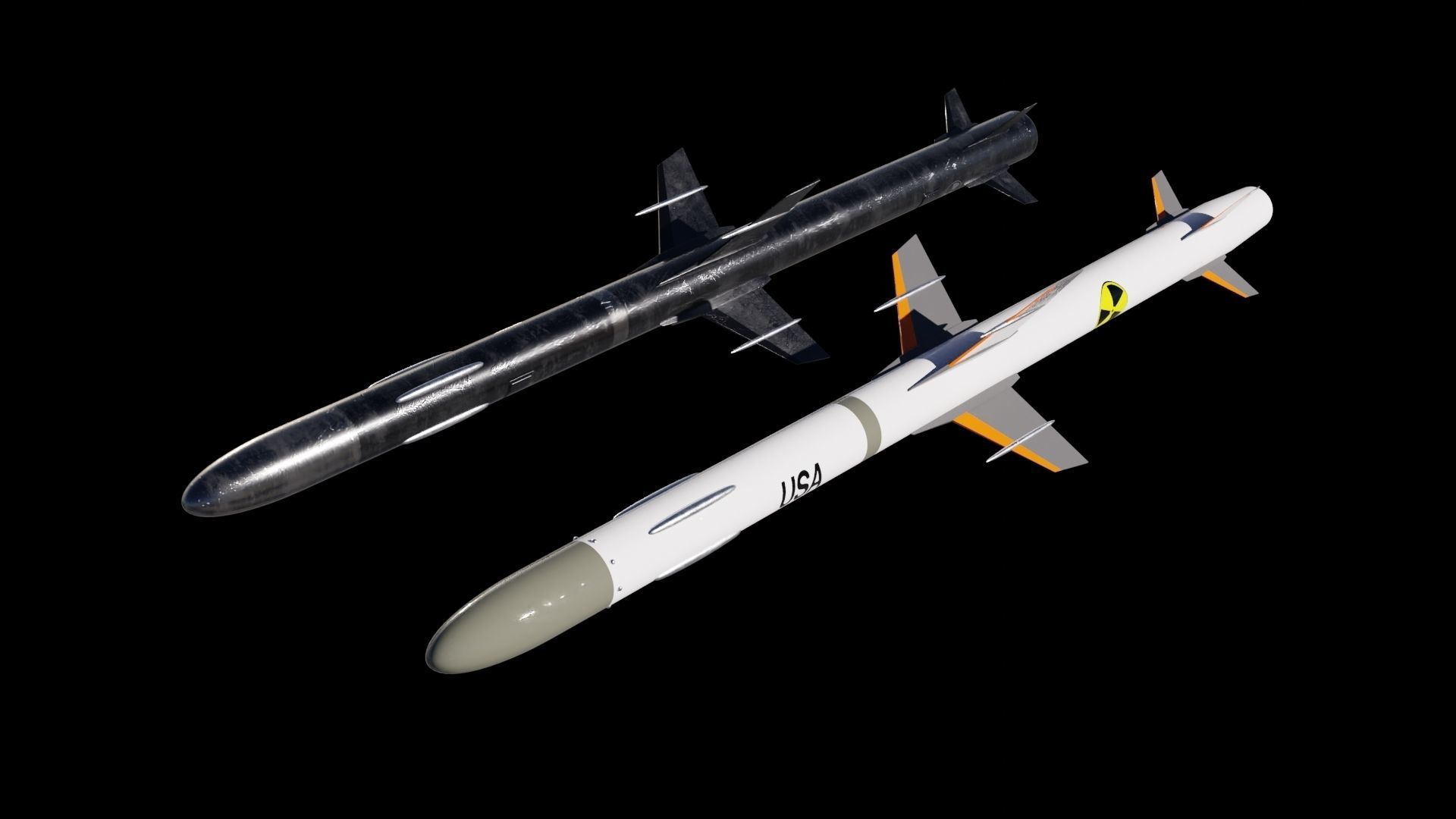 Two Missiles 3D models 3D Model Collection_1