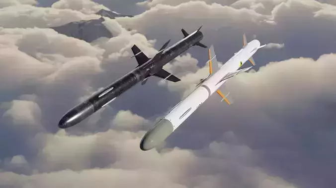 Two Missiles 3D models 3D Model Collection