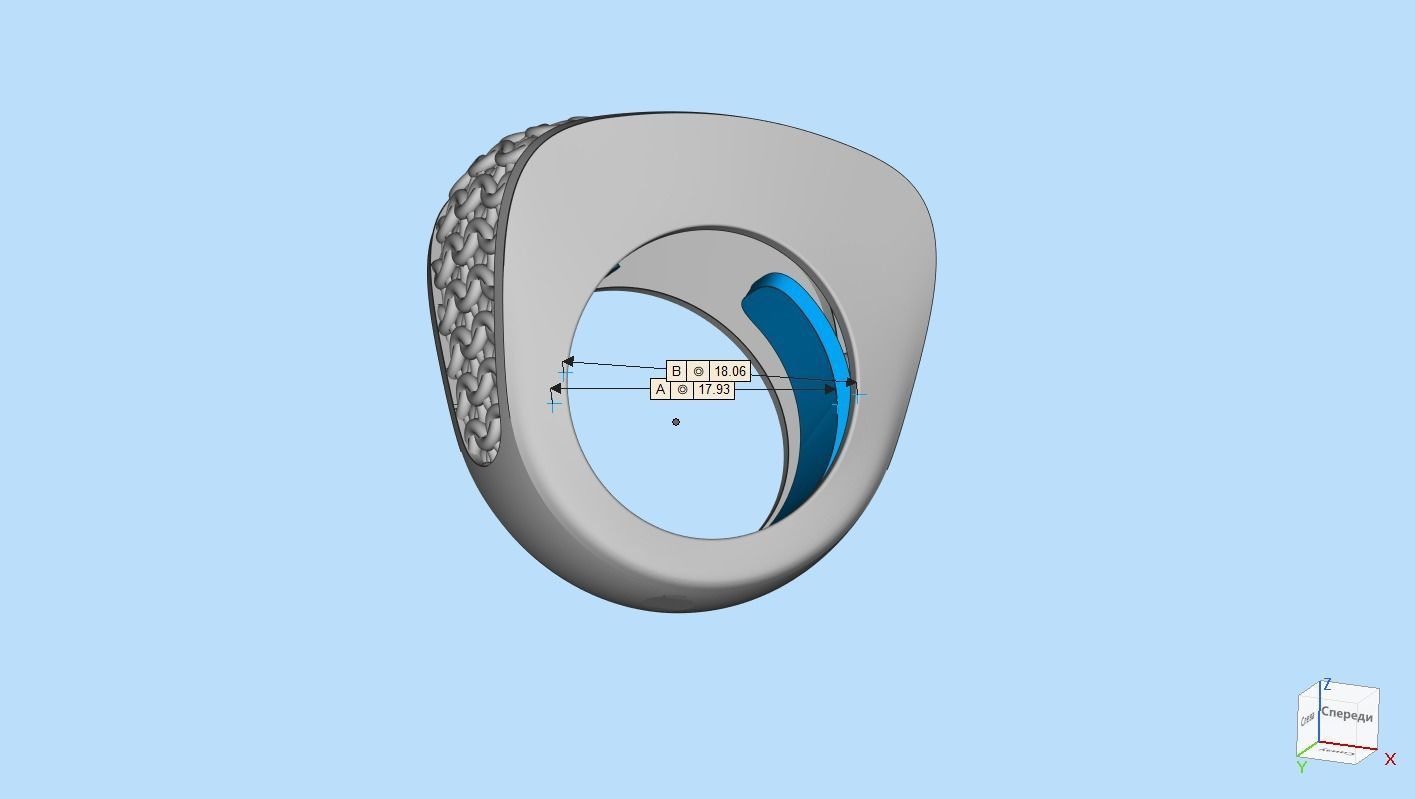 RING 3D print model gold with intricate design 3D print model_1