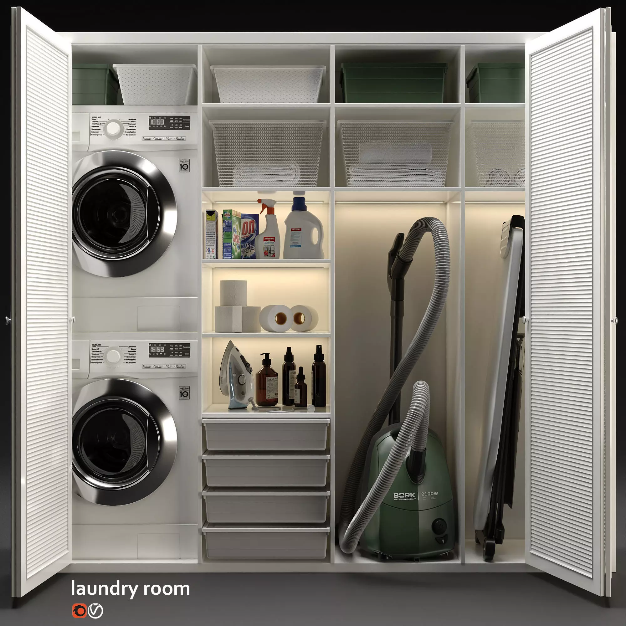 Laundry room 3D model_0