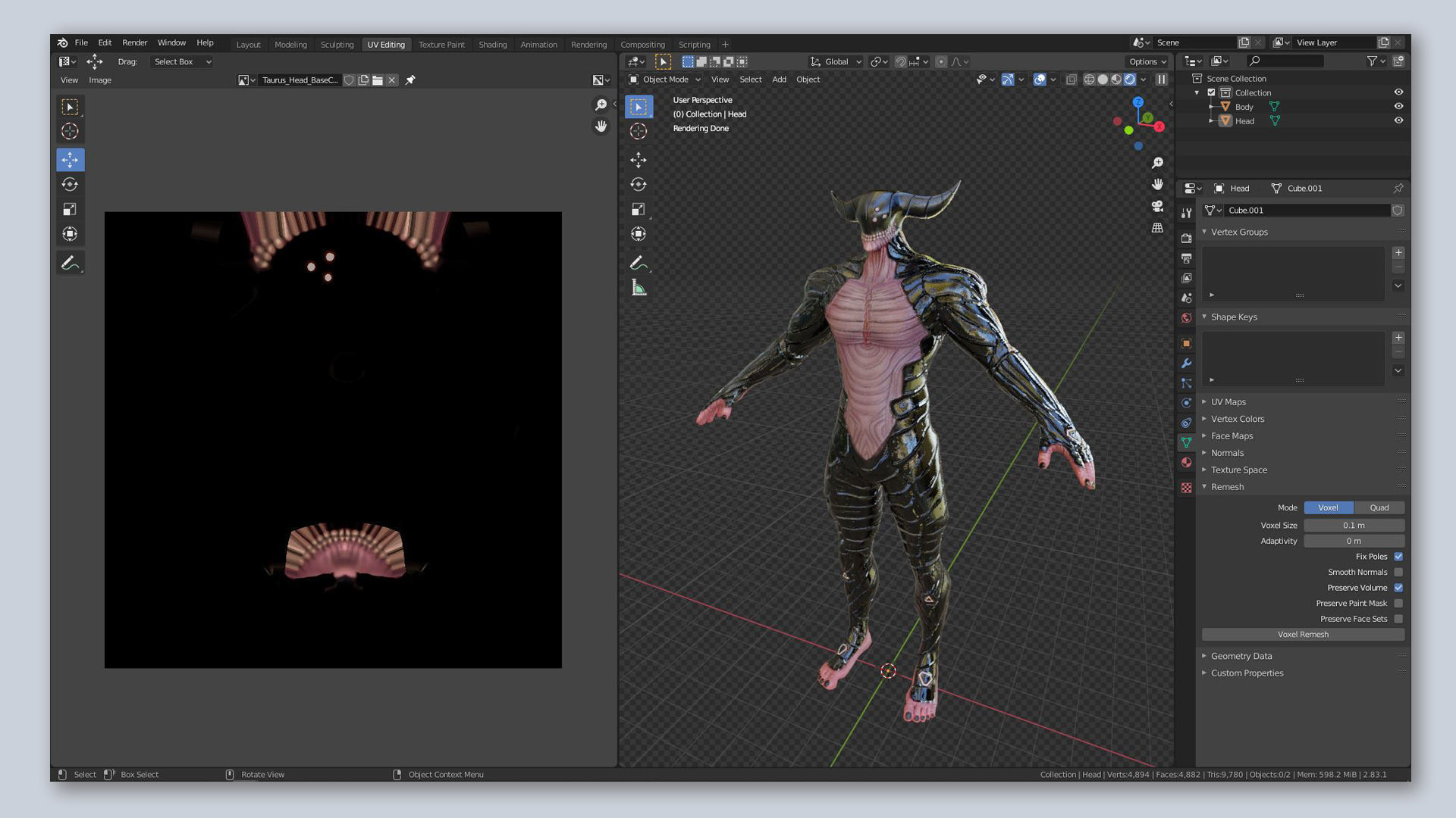 Low Poly - Cyborg Zodiac Theme - Taurus Low-poly 3D model_18