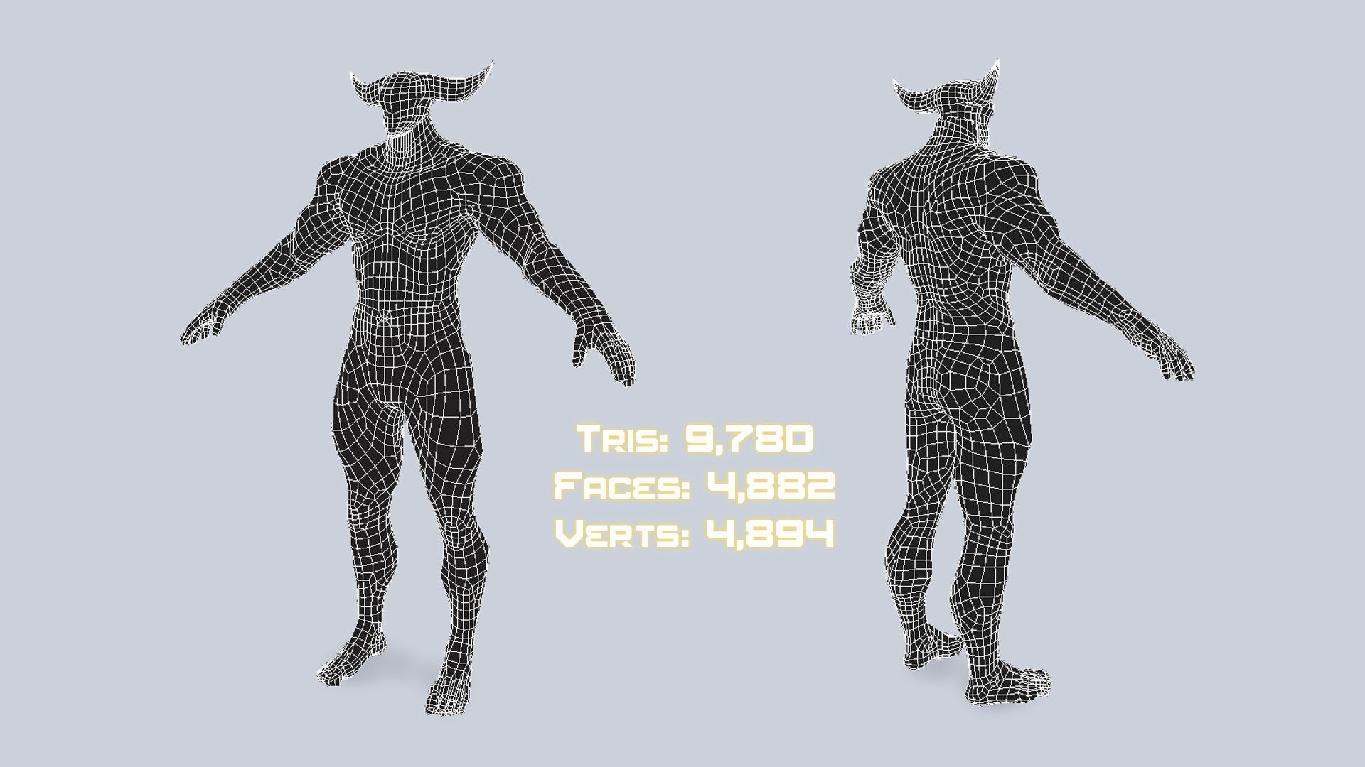 Low Poly - Cyborg Zodiac Theme - Taurus Low-poly 3D model_14
