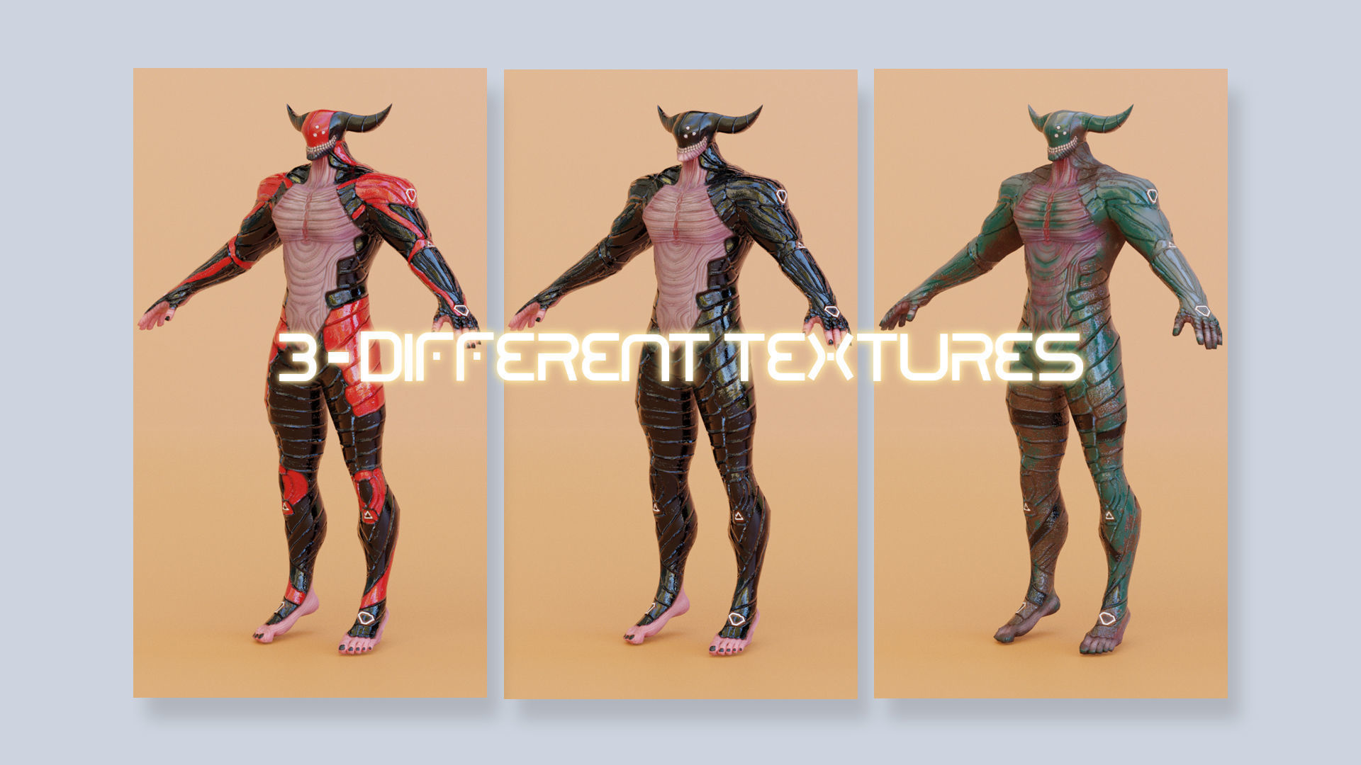 Low Poly - Cyborg Zodiac Theme - Taurus Low-poly 3D model_9