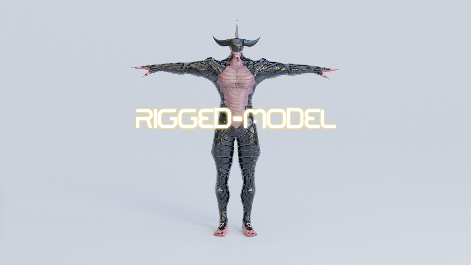 Low Poly - Cyborg Zodiac Theme - Taurus Low-poly 3D model_5