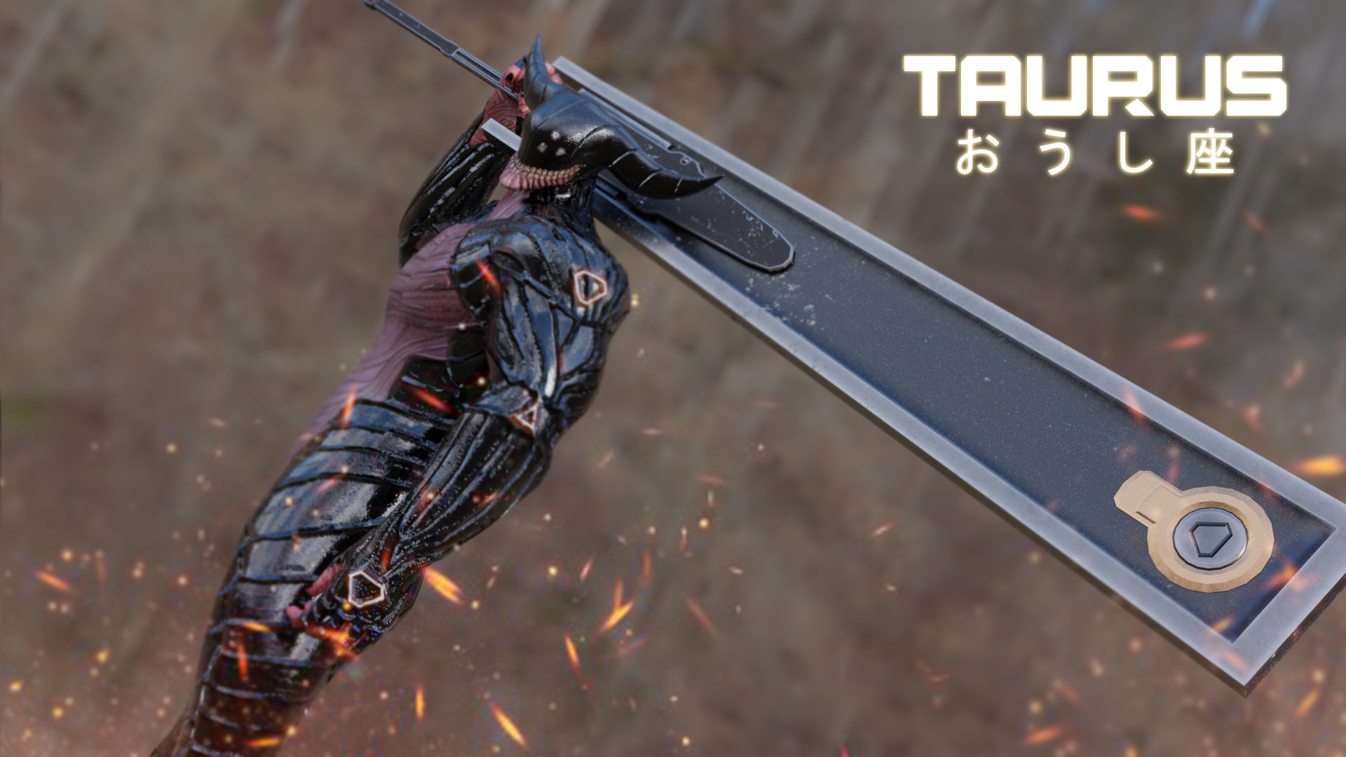 Low Poly - Cyborg Zodiac Theme - Taurus Low-poly 3D model_20