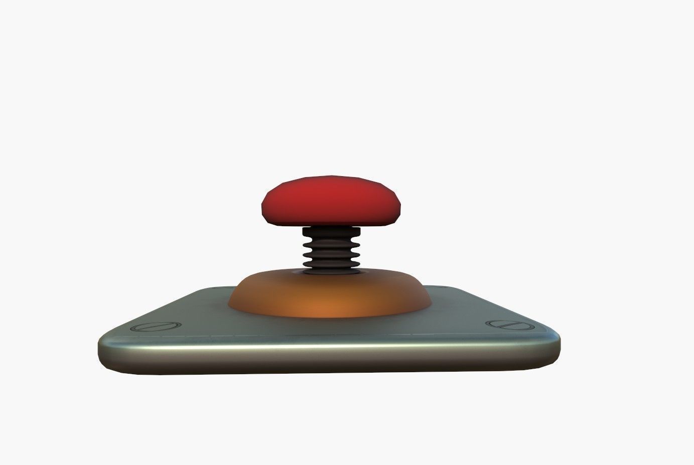 Stop Button Low-poly 3D model_18