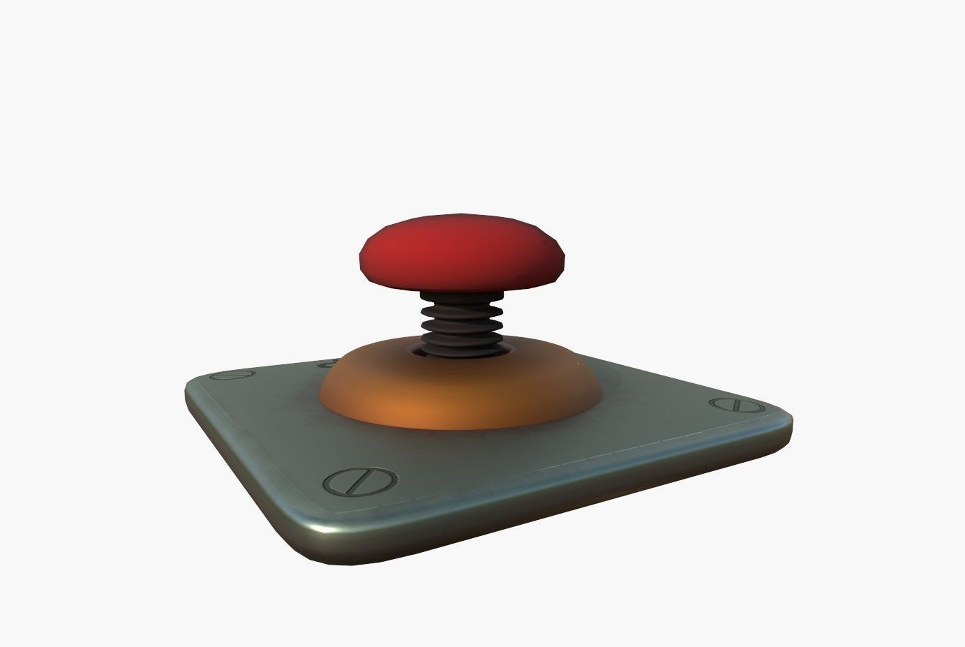 Stop Button Low-poly 3D model_13