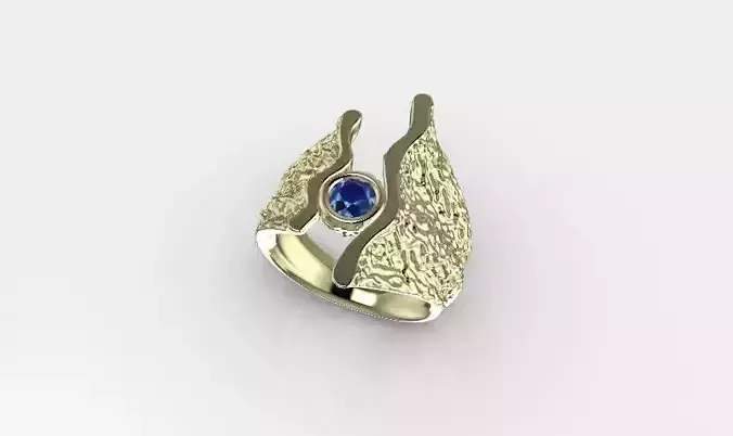 ring tridacne sapphire 3D print model