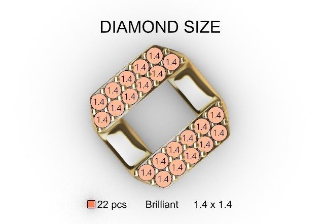 12 MM MIAMI CUBAN LINK CHAIN DIAMOND FOR BRACELET OR NECKLACE 3D print model_6