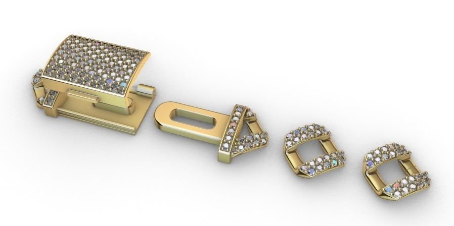 12 MM MIAMI CUBAN LINK CHAIN DIAMOND FOR BRACELET OR NECKLACE 3D print model_12