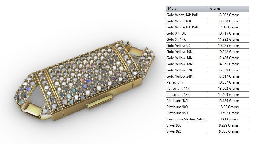 12 MM MIAMI CUBAN LINK CHAIN DIAMOND FOR BRACELET OR NECKLACE 3D print model_10