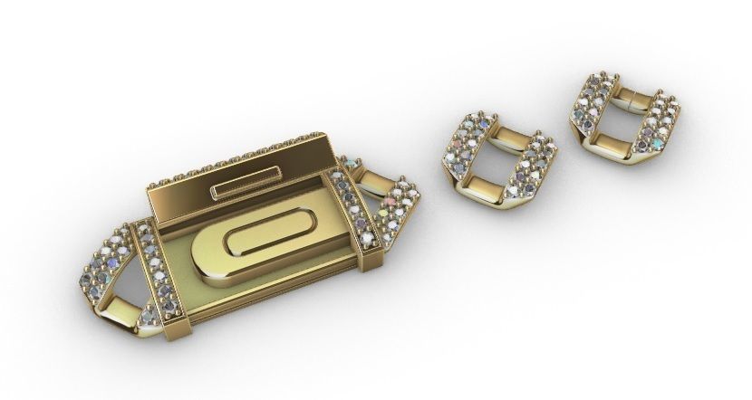 12 MM MIAMI CUBAN LINK CHAIN DIAMOND FOR BRACELET OR NECKLACE 3D print model_14