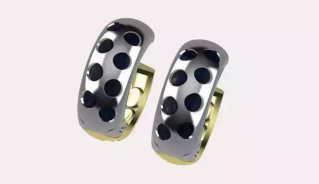 earings woman enamel simple e00013-2 3D print model