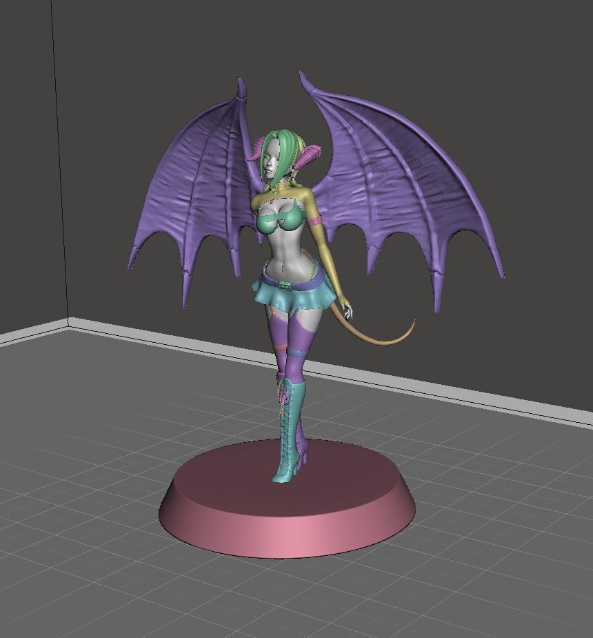 Female Demon Succubus 3D print ready 3D print model_30