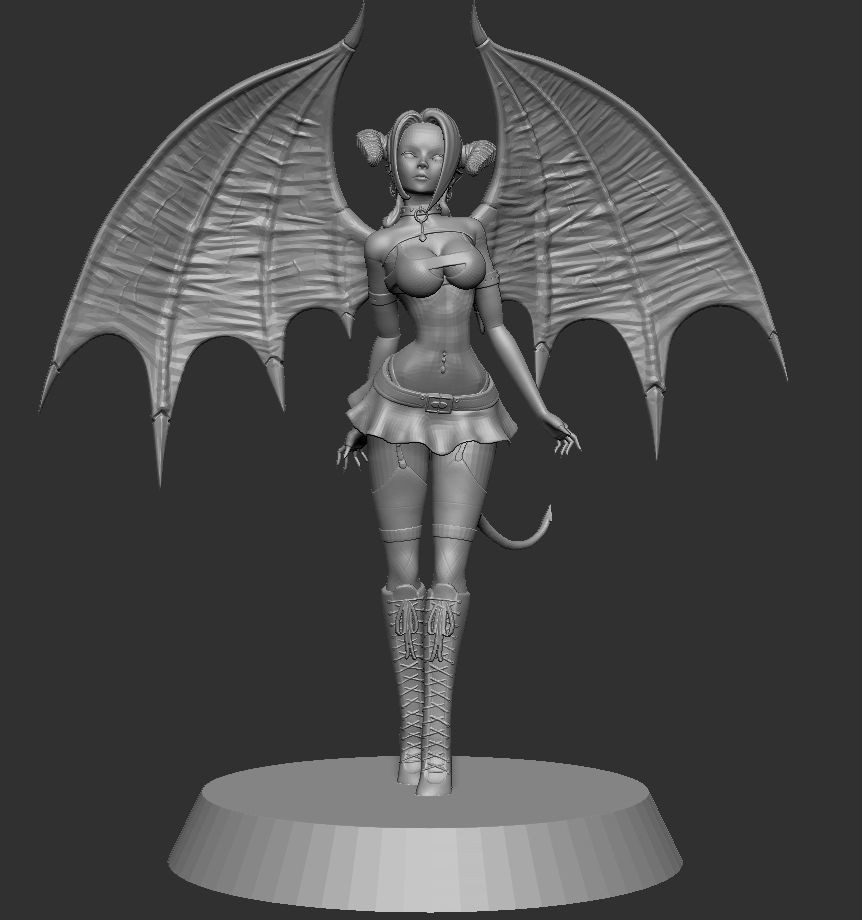 Female Demon Succubus 3D print ready 3D print model_18