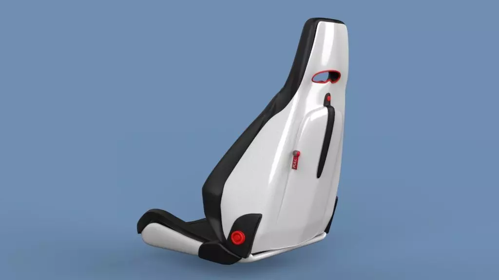 Basic car seat concept design 3D model Low-poly 3D model