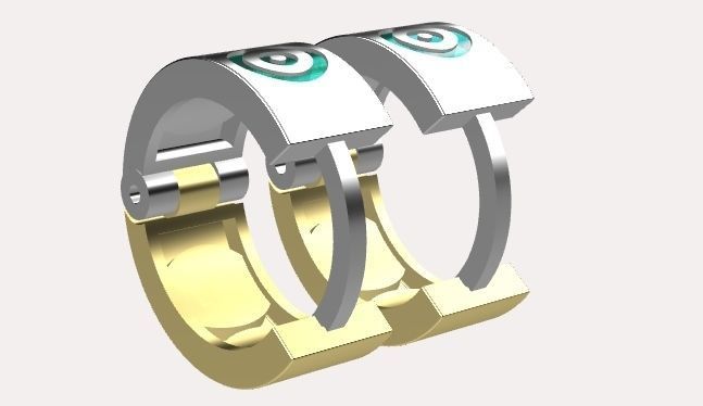 earings   simple   enamel e00016 3D print model_11