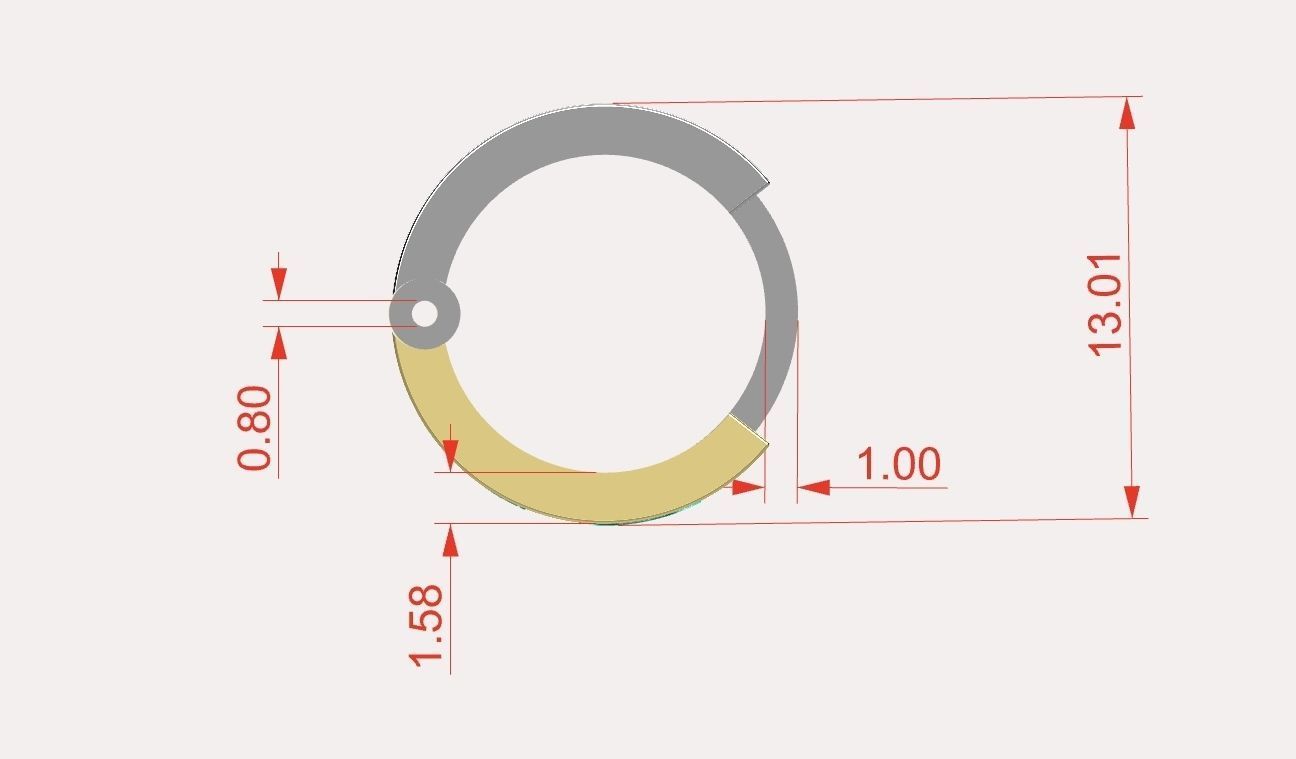 earings   simple   enamel e00016 3D print model_4