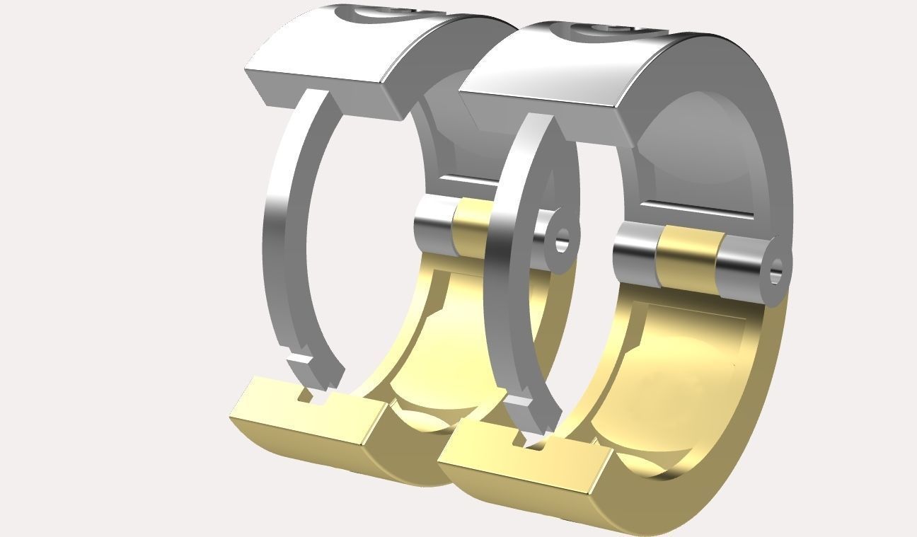 earings   simple   enamel e00016 3D print model_5