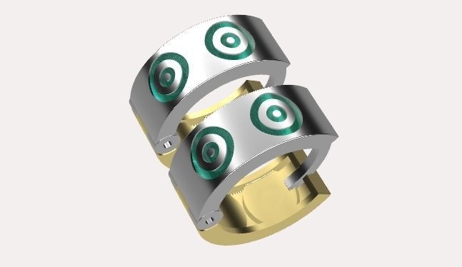 earings   simple   enamel e00016 3D print model_13