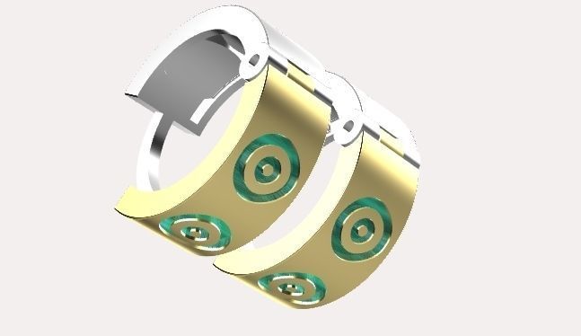 earings   simple   enamel e00016 3D print model_9