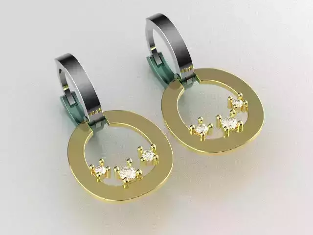earings   simple  diamond e00020